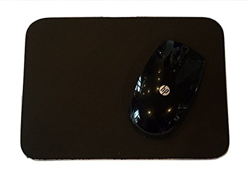 Heavy Duty Solid Black Deluxe Topgrain Leather Mouse Pad Mousepad