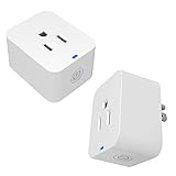 2 Pack WiFi Plug, Mini Smart WiFi Outlet Works with Voice Activated Alexa Echo and Google Home Assistant, Remote Control for IOS/Android Smart Phones/Tablets