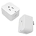 2 Pack WiFi Plug, Mini Smart WiFi Outlet Works with Voice Activated Alexa Echo and Google Home Assistant, Remote Control for IOS/Android Smart Phones/Tablets
