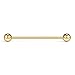Ruifan 6PCS 14 Gauge Industrial Barbell Cartilage Earring Body Piercing Jewelry 1 1/2 Inch(38mm) With Balls