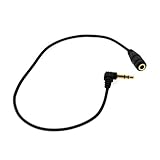 BIRUGEAR 1FT Gold Plated 3.5mm Male Right Angle Headphone Extension Cable for Google Nexus 9 Tablet