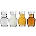 Lily's Home Individual Glass Wine Decanters, Miniature Personal Size Carafes Ideal for Dinner Parties and Wine Tastings, Makes Wonderful Gift (8.4 oz. Each, Set of 4)