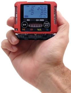 GX-2009, 3 gas, LEL / O2 / H2S with alligator clip and 115 / 220 VAC charger by RKI Instruments