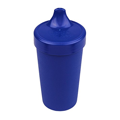 Re-Play Made in the USA 3pk No Spill Sippy Cups for Baby, Toddler, and Child Feeding - Sky Blue, Navy Blue, Aqua (True Blue) - Thumbnail 3