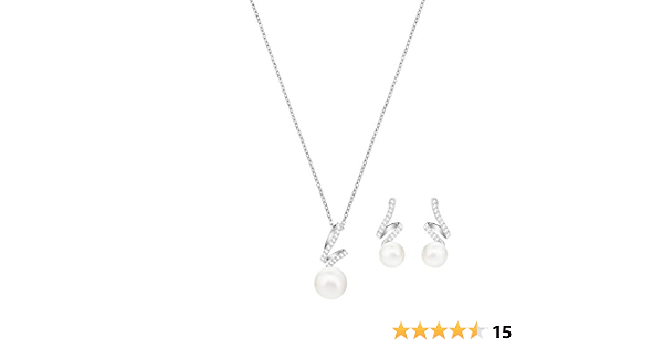 Swarovski Gabriella Pearl Set, White 