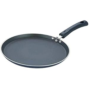 Vinod-Cookware-Zest-Non-Stick-Induction-Friendly-Dosa-Tawa-Diameter-25CM-Thick-4mm Vinod Pancake Pan Non Stick Crepe Pan, Chapati, Roti & Dosa Tawa for Induction Hob, Gas & Ceramic Stoves, Scratch…