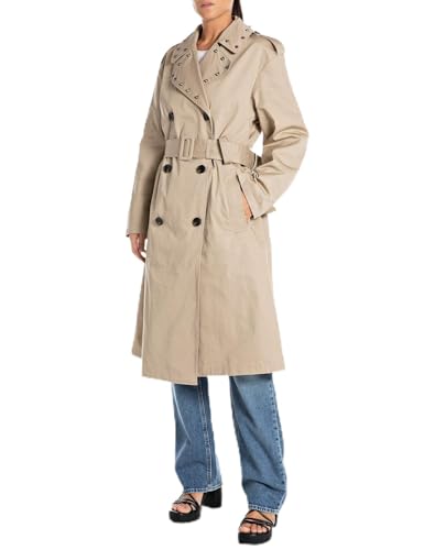 Replay Damen W7852 Trenchcoat, 225 Sahara, L