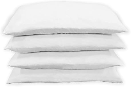 Pur Luxe Rectangle Feather Pillow Insert, White (Set of 4)