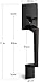 Berlin Modisch Single Cylinder HandleSet with Lever Door Handle (for Entrance and Front Door) Reversible for Right and Left Handed and a Single Cylinder deadbolt Handle Set Oil Rubbed Bronze Finish