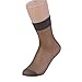 CHARHODEN 12 Pairs Women's Ankle High Soft Crystal Silky Socks (Gray)
