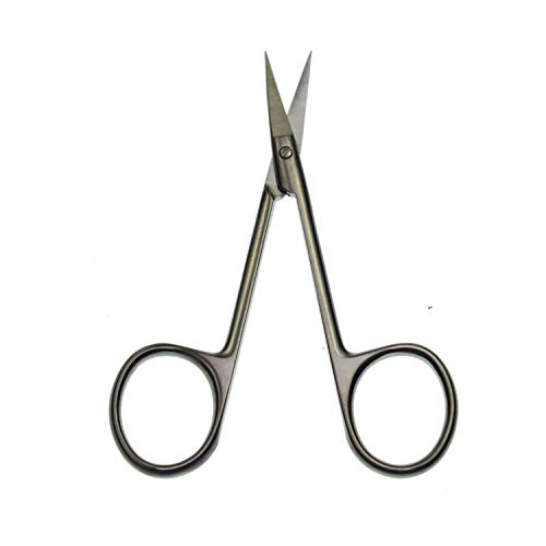 Motanar Cuticle Nail Scissors - Stainless Steel Precision Manicure Scissor - Extra Pointed Straight Curved Fingernail Scissor (Curved Piont)