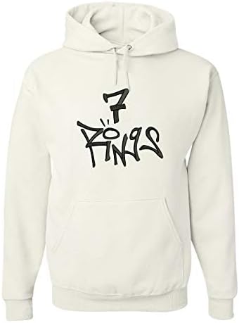 7 Rings Unisex Sweatshirt Music Lyrics Lover Gift - Oversized Embroidered Hoodie Sweatshirt