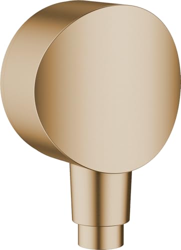 hansgrohe FixFit S wall Connection, Hose Connection with backflow Preventer Brushed Bronze