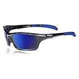 Hulislem Wayfarers Style 70mm Sport Polarized Sunglasses -Case Color May Vary Sporting Sunglass Sport Liberty Fila Prescription Sports for Men Women (Matteblack, Smoke)