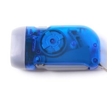 Ruff Plastic Hand-Pressed LED Flashlight Dynamo Torch (Colour May Vary)