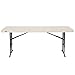 Lifetime Products 80565 Adjustable Height Folding Utility Table, 6', Almond