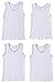 Sportoli Girls Ultra Soft 100% Cotton White Tank Top Undershirts - Size 7/8, Pack of 4