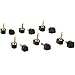 STARVAST High Heel Tips Caps High Heel Shoe Replacement Tips Dowel Lifts Stiletto Repair Heel Caps Kit Pin Taps with Storage Box (Black, 8, 9, 10 mm, 6 Sizes - 12 Pairs)