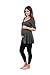R&C Womens Draped Maternity Tunic Top - Made in USA, Charcoal, Medium