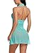 Avidlove Women Halter Lace Babydoll Mesh Sexy Lingerie Set Nightwear, Small, Green Eba