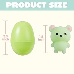 JOYIN 24 PCS Easter Eggs with Animal Mochi Squishy