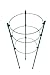 I-MART Plant Support Cage, Stakes, Trellis, Gardening Climbing Growing Cages with Adjustable Rings (17.7 inches H, 3 Rings)