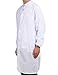 PINKPUM Lab Coat Professional Uniforms, Unisex White (L)
