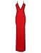 Leadingstar Women Sexy Deep V-neck Backless Spaghetti Strap Maxi Tank Long Dress (59.28 Long=Asian S, Red)