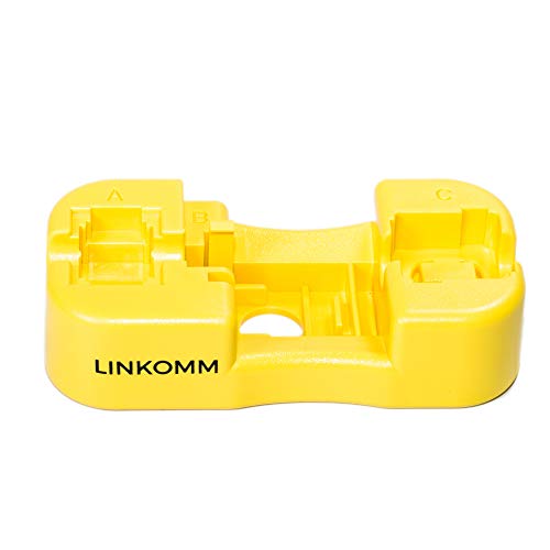 LINKOMM Keystone Jack Punch-Down Termination Palm Holder Stand (Yellow)
