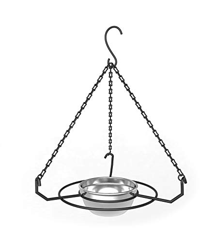 Honeyfields Heavy Duty Wild Bird Food Feeder Tray for ground or hanging, Stainless Steel & Heavy Duty For Outdoor & Garden use. Easy Clean, Ideal for Honeyfields Wild Bird Food