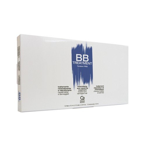 BB Hair Care - Restructuring Mineralizing Vials Treatment - Professional Product Ideal for Men and Women with Treated and Damaged Hair - Moisturizing, Nourishing and Restorative - 12 vials of 10 ml