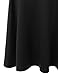 DOUBLJU Womens High Waist Midi A-Line Skirt Black X-Large