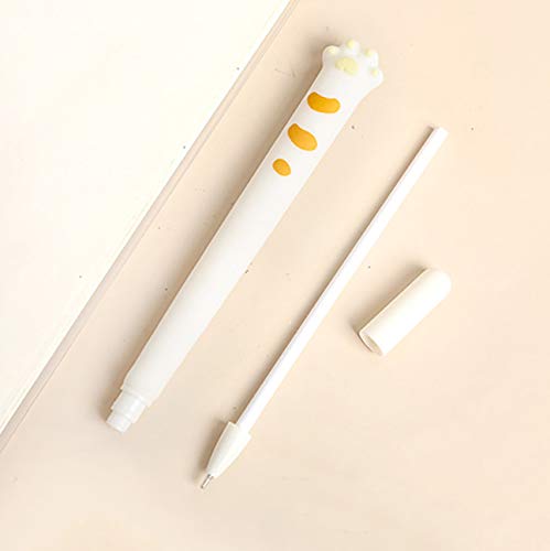 0.5mm Gel Ink Pens, Doraking Cute Cartoon Cat Paw Refillable Gel Ink Pens, Black Ink Pen for Writing, Bullet Journaling and Note with Box (Cat Pads, 4PCS/Box)