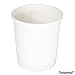 (Set of 100) 16 oz White Paper Soup Containers with Lids Combo Pack, Hot/Cold Disposable Pint Containers, Ice Cream/Frozen Yogurt Cups, Take Out/to-Go Deli Containers