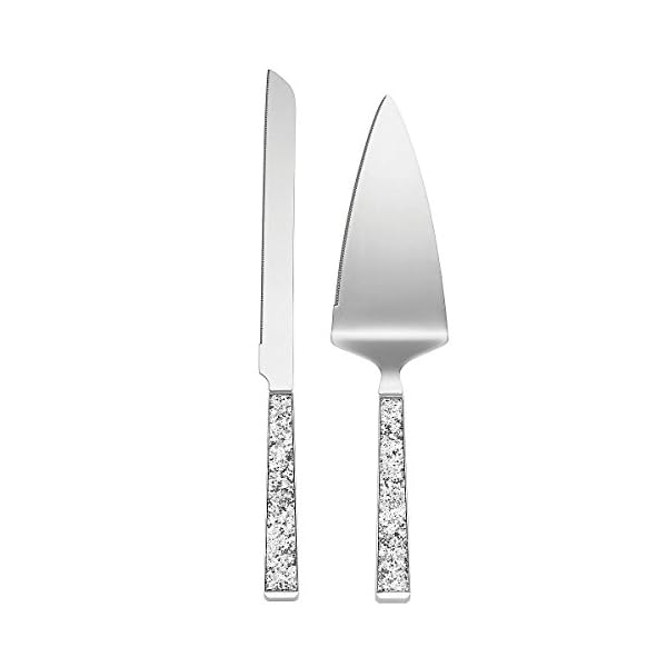 Kate Spade New York Simply Sparkling Silver Cake Knife and Cake Server