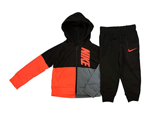 Nike Toddler Boy's 2-Piece Split Color Therma Hoodie & Pants Set (3T, Blue Soul)