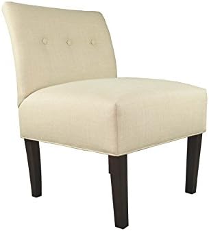 MJL Furniture DesignsSamantha Collection Fabric Upholstered Button Tufted Living Room Accent Guest Chair, HJM100 Series, Beige