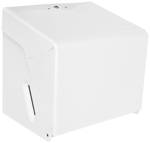 San Jamar T800WH 11" Width x 10-1/2" Height x 8-1/2" Depth, Steel Crank Roll Towel Dispenser with White Enamel Finish