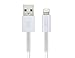 MOS Spring Lightning Cable Aluminum Heads, Spring Relief, White, 3ft