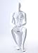 Brand New Sitting Male Full Body Fiberglass Abstract Egg Head Mannequin Glossy White (GZM3E)