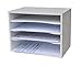 Leroxo Portable LED Table Lamp,3 Color Stepless Dimmable Battery Powered Lamp Wood Desktop Organizer Letter Tray File Mail Sorter,White