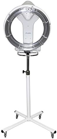 SalonPro Orbiting Halo Infrared Hair Color Processor & Dryer Accelerator w/Rolling Base (White)