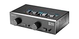 OSD Audio SSVC2 Dual Source 2-Zone Master A/B Switch 300W Speaker Selector with Volume Control - Black Brushed Aluminum Finish