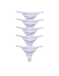 Zofirao 5 unidades de bragas de algodón y licra para mujer, color negro, blanco y rojo