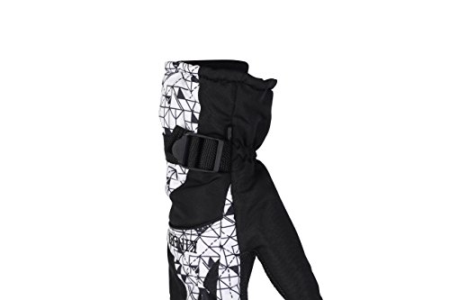 SKI GLOVES /SNOW- WATER- PROOF/WIND BLOCK/ THERMAL WARM /ANTISLIP/COMFORT/DEXTERITY/SONWBOARDING HIKING SLEDDING SNOWMOBILING CAMPING (black)