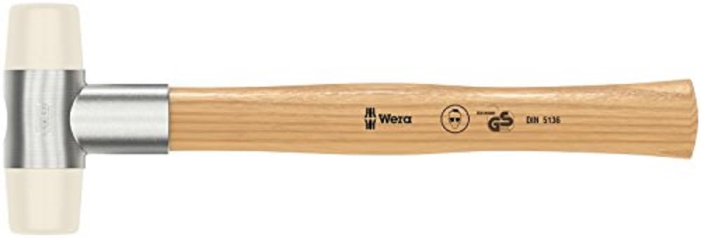 Wera 05000315001 3 x 280 mm "101" Soft-Faced Hammer with Nylon Head Sections - Silver