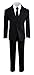 Black n Bianco Boys' Formal Black Suit with Shirt and Vest (Small, Pink)