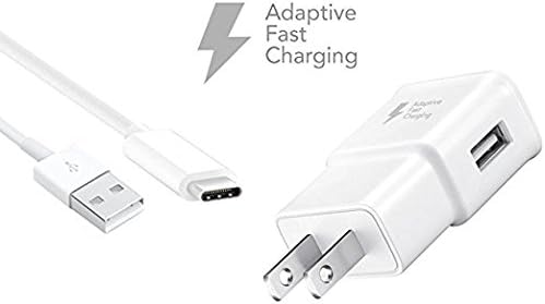 Type C Fast Charger with USB Type C Cable For Samsung Galaxy S8, Note 8 compatible with all TYPE C Devices, LG G5, Google Pixel, Motorola Z