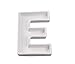 White Ceramic Letter Dish for Table Decoration, Letter E