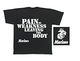 Rothco T-Shirt/Pain Is Weakness, Black, XX-Large